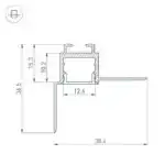 Профиль ARH-CEIL-S16-FANTOM-EDGE-2000 ANOD (Arlight, Алюминий) 034979