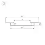 Профиль FANTOM-W75-DUAL-2000 WHITE (Arlight, Алюминий) 039946