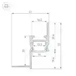 Профиль ARH-СEIL-S14-SHADOW-2000 WHITE (Arlight, Алюминий) 038594