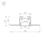 Профиль SL-LINIA20-FANTOM-2500 BLACK (Arlight, Алюминий) 039071