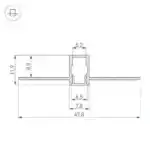 Профиль SL-LINIA8-FANTOM-2000 ANOD (Arlight, Алюминий) 034986