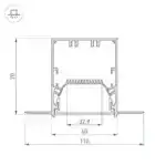 Профиль SL-LINIA55-FANTOM-2000 ANOD (Arlight, Алюминий) 027161