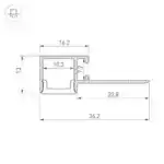 Профиль FANTOM-BENT-W12-TOP-EDGE-2000 ANOD (Arlight, Алюминий) 040328
