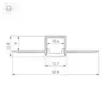 Профиль FANTOM-BENT-W12-TOP-2000 ANOD (Arlight, Алюминий) 040327