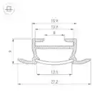 Профиль TK-F-2000 (CT) ANOD (Arlight, Алюминий) 016936