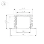Профиль PDS-F-2000 ANOD Brown Deep (Arlight, Алюминий) 017653