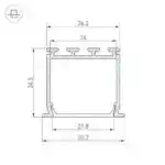 Профиль PLS-LOCK-H25-FS-2000 ANOD (Arlight, Алюминий) 016446