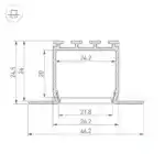 Профиль PLS-LOCK-H25-FM-2000 WHITE (Arlight, Алюминий) 033134