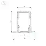 Профиль SL-MINI-8-H12-F12-2000 ANOD (Arlight, Алюминий) 023715