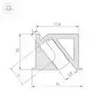 Профиль SL-BEVEL-H10-F14-2000 ANOD OLIVE GREY (Arlight, Алюминий) 038200