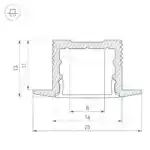 Профиль SL-SLIM-H13M-F25-2000 ANOD (Arlight, Алюминий) 023719