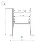 Профиль SL-COMFORT-4551-F-2000 ANOD BLACK (Arlight, Алюминий) 031766