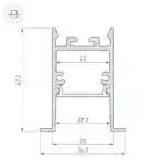 Профиль SL-COMFORT-3542-F-2000 ANOD (Arlight, Алюминий) 031764