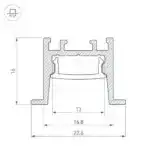 Профиль SL-COMFORT-2316-F-2000 ANOD (Arlight, Алюминий) 031768