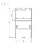 Профиль SL-COMFORT-3563-2000 ANOD (Arlight, Алюминий) 033277