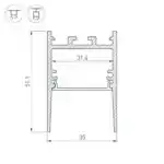 Профиль SL-COMFORT-3551-2000 ANOD BLACK (Arlight, Алюминий) 031730