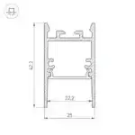 Профиль SL-COMFORT-2542-2000 ANOD (Arlight, Алюминий) 031727