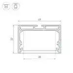 Профиль SL-LINE-4932-3000 BLACK (Arlight, Алюминий) 036254