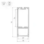 Профиль SL-LINE-3691-2000 ANOD (Arlight, Алюминий) 019302
