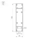 Профиль SL-LINE-25100-DUAL-2500 BLACK (Arlight, Алюминий) 033735