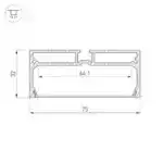 Профиль с экраном SL-LINE-7532-2000 ANOD (Arlight, Алюминий) 028033