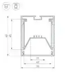 Профиль SL-LINE-5060-2000 ANOD (Arlight, Алюминий) 029029