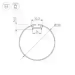 Профиль ARH-ROUND-D100-2000 ANOD (Arlight, Алюминий) 036334