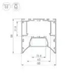 Профиль ARH-POWER-W88-COMFORT-2000 ANOD (Arlight, Алюминий) 036363