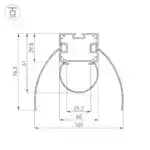 Профиль ARH-POWER-W154-COMFORT-2000 ANOD (Arlight, Алюминий) 036343