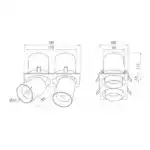Светильник LGD-PULL-S100x200-2x10W White6000 (WH, 20 deg) (Arlight, IP20 Металл, 3 года) 026193