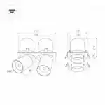 Светильник LTD-PULL-S110x210-2x10W Day4000 (WH, 24 deg, 230V) (Arlight, IP20 Металл, 5 лет) 031361