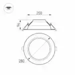 Светильник IM-CYCLONE-R280-40W Day4000-MIX (WH, 90 deg) (Arlight, IP40 Металл, 3 года) 027629