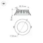 Светодиодный светильник LTD-105WH-FROST-9W Warm White 110deg (Arlight, IP44 Металл, 3 года) 021067