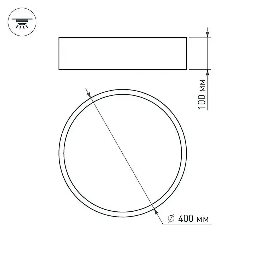 Светильник SP-TOR-TB400SW-25W Warm White (Arlight, Металл) 022103