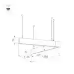 Светильник ALT-LINEAIR-ANGLE-60-FLAT-UPDOWN-DIM-1290×1115-85W Day4000 (BK, 100 deg, 230V) (Arlight, IP20 Металл, 3 года) 033013