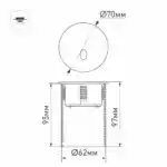 Светильник LT-GAP-R70-3W Warm3000 (BK, 30deg, 230V) (Arlight, IP65 Металл, 3 года) 031166