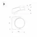 Светильник LGD-EYE-WALL-6W Warm3000 (GR, 117 deg, 230V) (Arlight, IP54 Металл, 3 года) 029979