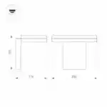 Светильник LGD-TENT-WALL-9W Warm3000 (GR, 110 deg, 230V) (Arlight, IP65 Металл, 3 года) 029977