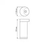 Светильник LGD-Path-Round120-H250B-12W Warm White (Arlight, IP54 Металл, 3 года) 020335