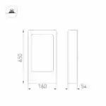 Светильник LGD-PATH-FRAME-H650-7W Warm3000 (BK, 100 deg, 230V) (Arlight, IP65 Металл, 3 года) 021929
