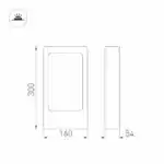 Светильник LGD-PATH-FRAME-H300-7W Warm3000 (BK, 100 deg, 230V) (ARL, IP65 Металл, 3 года) (Arlight, IP65 Металл, 3 года) 021928