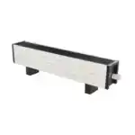 Напольный конвектор Vitron ВКН.200.100.600.2ТВ.Н.RAL9016 + RAL9005 с комбинированной покраской, нижнее правое подключение (с термовентилем)