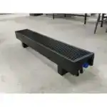 Напольный конвектор Vitron ВКН.300.150.600.4ТК.Н.RAL9005 с однотонной покраской, черный, нижнее правое подключение (с термовентилем)