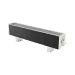Напольный конвектор Vitron ВКН.100.150.600.2ТГ.Б.RAL9005 + RAL9016 с комбинированной покраской, боковое правое подключение