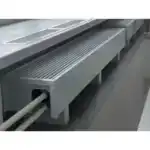 Напольный конвектор Vitron ВКН.300.150.600.4ТК.Н.RAL9016 с однотонной покраской, белый, нижнее правое подключение (с термовентилем)