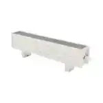 Напольный конвектор Vitron ВКН.100.150.600.2ТГ.Б.RAL9016 с однотонной покраской, белый, боковое правое подключение