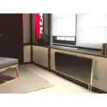 Горизонтальный настенный конвектор Vitron ВКС.600.75.500.2ТВ.Н.RAL9005 + RAL9016 с комбинированной покраской, нижнее правое подключение (с термовентилем)