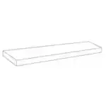 Volcano Bianco Scalino Angolare Sx 33X120 /Волкано Бьянко Ступень Угловая Лев керамогранит 620070001670
