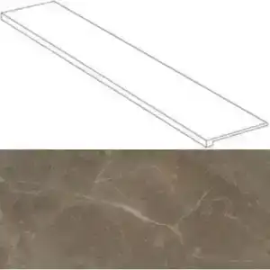 S.S. Grey Scalino Laterale SX 33×120/С.С. Грей Ступень Угловая Левая 33х120 620070000770