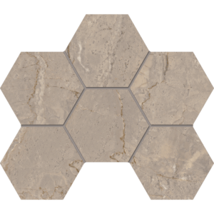 Мозаика BR02 Bernini Hexagon Beige Мозаика неполированная 25×28,5 Mosaic/BR02_NS/25×28,5/Hexagon
